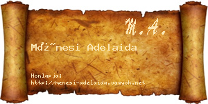 Ménesi Adelaida névjegykártya